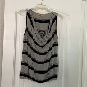 Cute Sleeveless Black and Gray Top